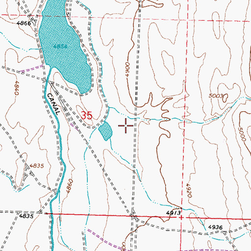 Topographic Map of East Valley Census Designated Place, NV