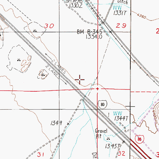 Topographic Map of Golconda Census Designated Place, NV