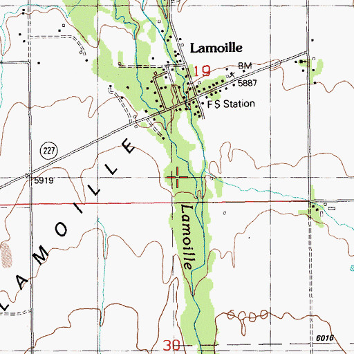 Topographic Map of Lamoille Census Designated Place, NV