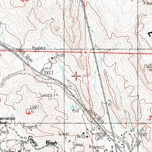 Topographic Map of Nelson Census Designated Place, NV