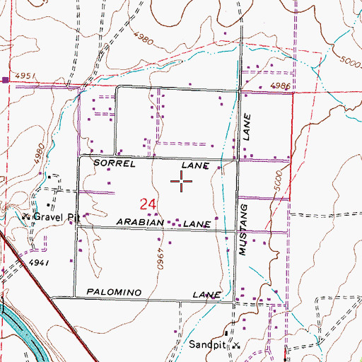 Topographic Map of Ruhenstroth Census Designated Place, NV
