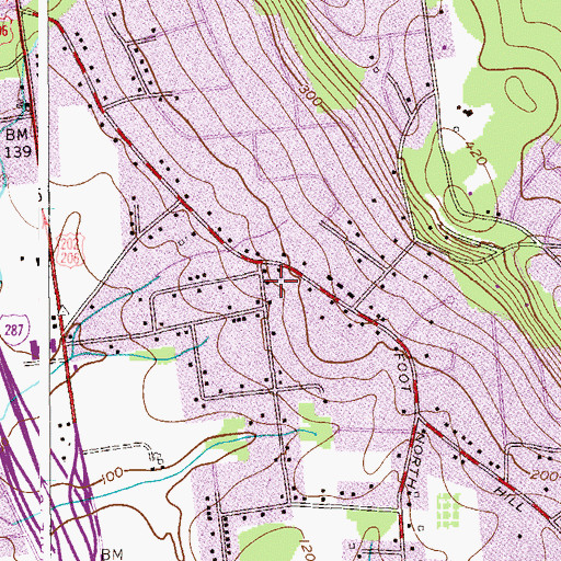 Topographic Map of Green Knoll Census Designated Place, NJ
