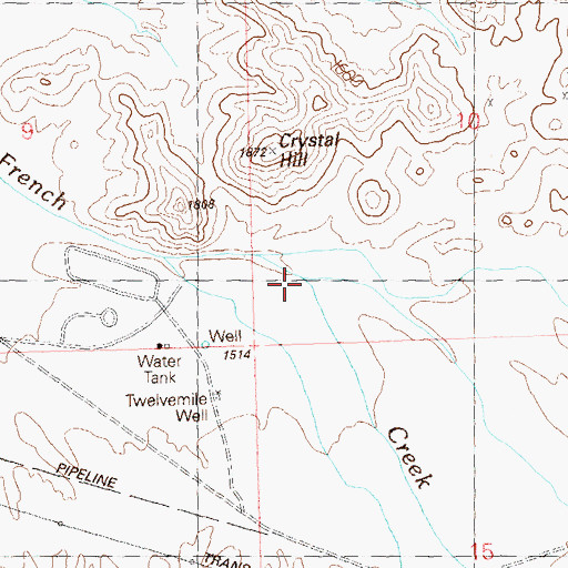 Topographic Map of Cave Creek, AZ