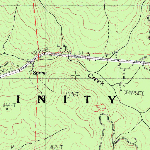 Topographic Map of Clark Creek, CA