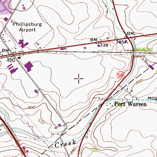 Topographic Map of Lopatcong Overlook Census Designated Place, NJ
