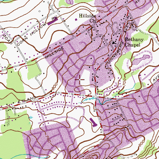 Topographic Map of Succasunna Census Designated Place, NJ