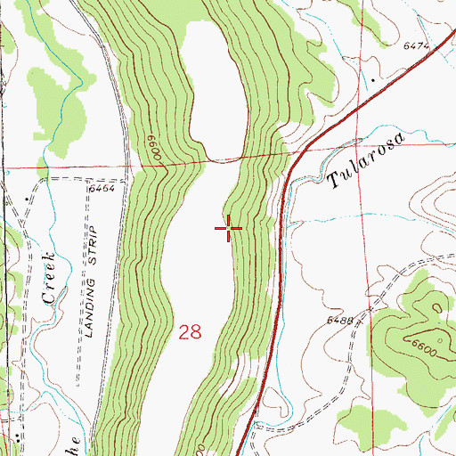 Topographic Map of Apache Creek Census Designated Place, NM