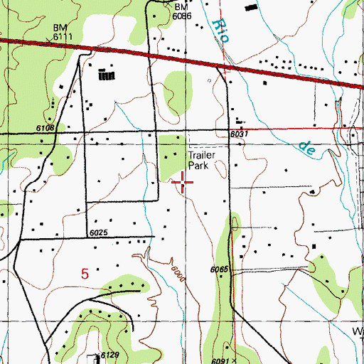 Topographic Map of Arenas Valley Census Designated Place, NM