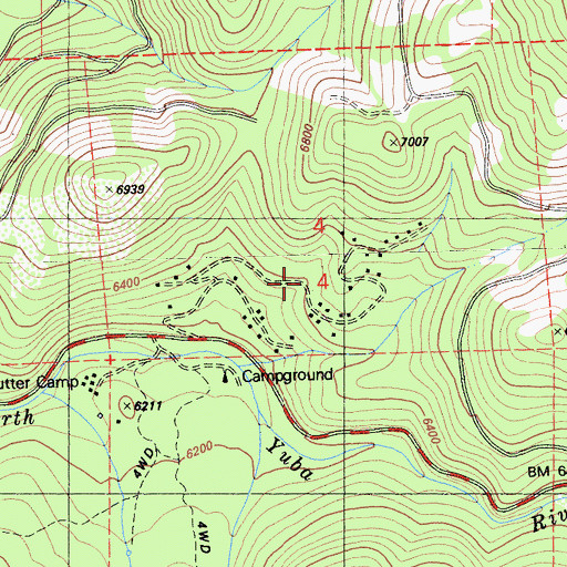 Topographic Map of Clark Station Homesites, CA