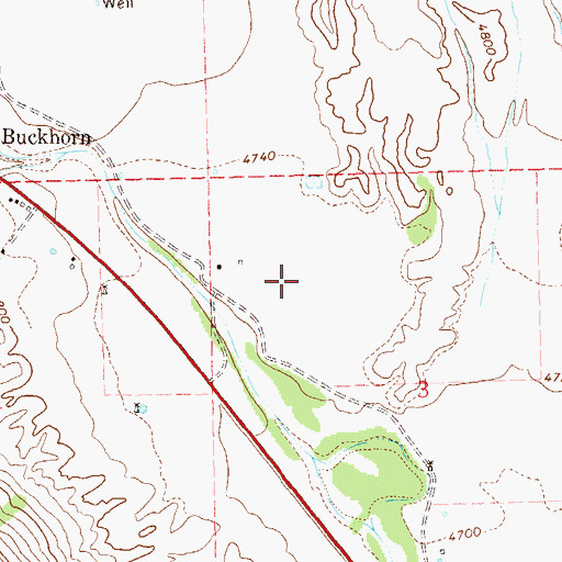 Topographic Map of Buckhorn Census Designated Place, NM
