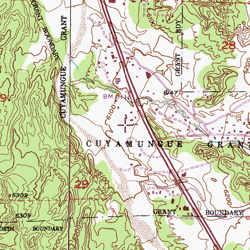 Topographic Map of Cuyamungue Grant Census Designated Place, NM