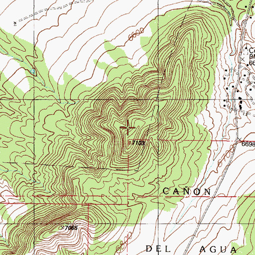 Topographic Map of Golden Census Designated Place, NM