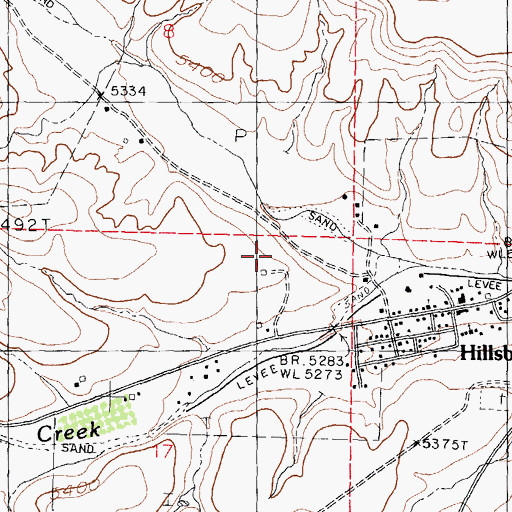 Topographic Map of Hillsboro Census Designated Place, NM