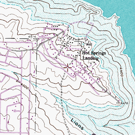 Topographic Map of Hot Springs Landing Census Designated Place, NM