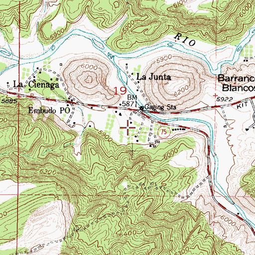 Topographic Map of La Cienaga Census Designated Place, NM