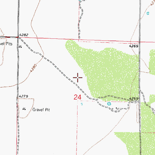 Topographic Map of La Hacienda Census Designated Place, NM