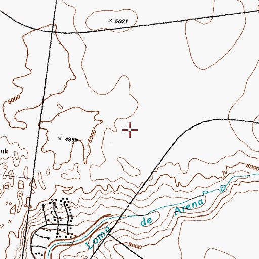 Topographic Map of Las Maravillas Census Designated Place, NM