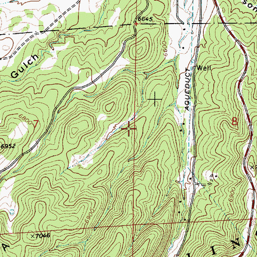 Topographic Map of Nogal Census Designated Place, NM