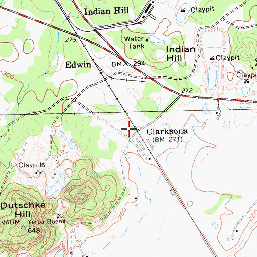 Topographic Map of Clarsona, CA