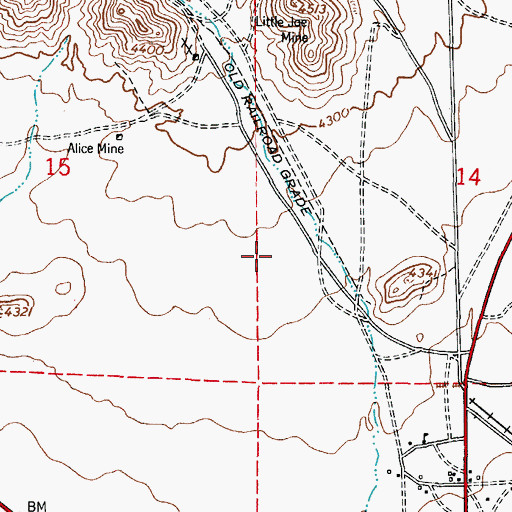 Topographic Map of Orogrande Census Designated Place, NM