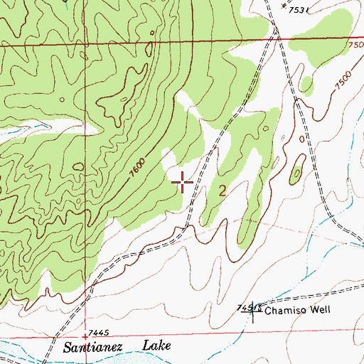 Topographic Map of Pie Town Census Designated Place, NM