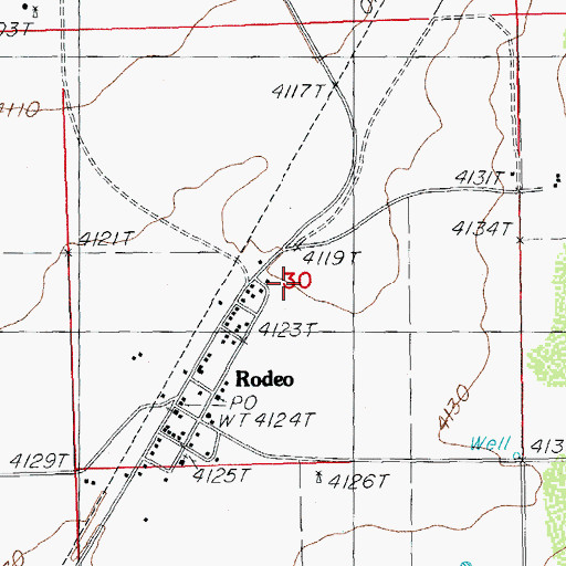 Topographic Map of Rodeo Census Designated Place, NM