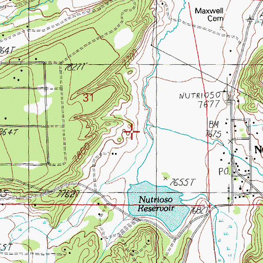 Topographic Map of Auger Creek, AZ