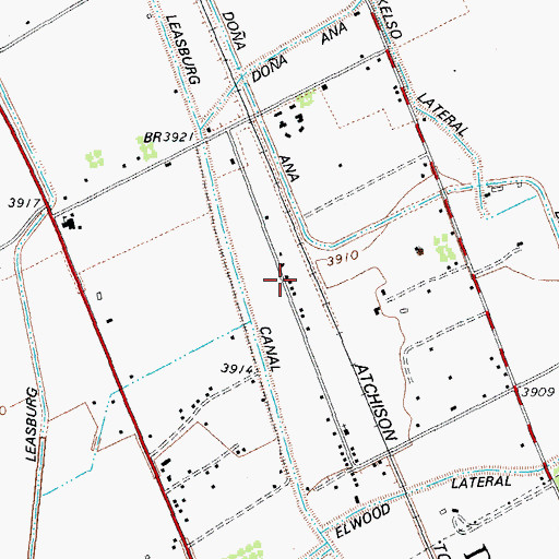Topographic Map of San Ysidro Census Designated Place, NM