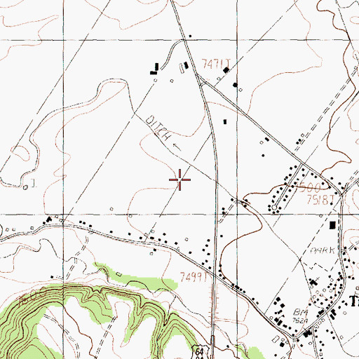 Topographic Map of Tierra Amarilla Census Designated Place, NM