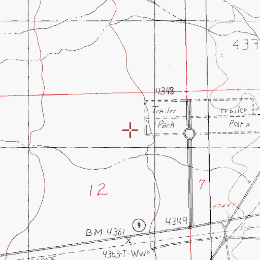 Topographic Map of Windmill Census Designated Place, NM