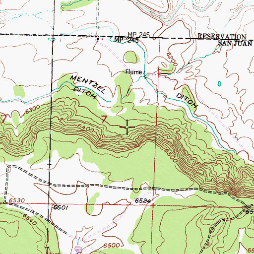 Topographic Map of Young Place Census Designated Place, NM