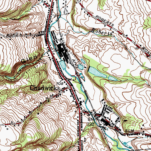 Topographic Map of Chadwicks Census Designated Place, NY