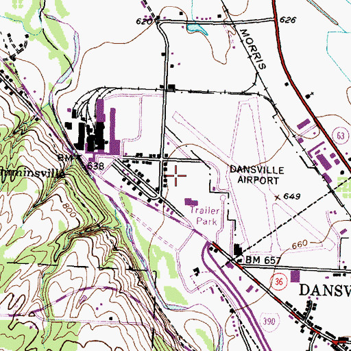 Topographic Map of Cumminsville Census Designated Place, NY