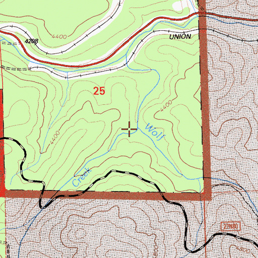 Topographic Map of Clear Creek, CA