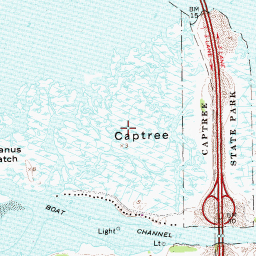 Topographic Map of Oak Beach Census Designated Place, NY