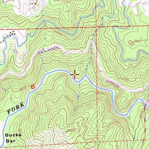 Topographic Map of Clear Creek, CA
