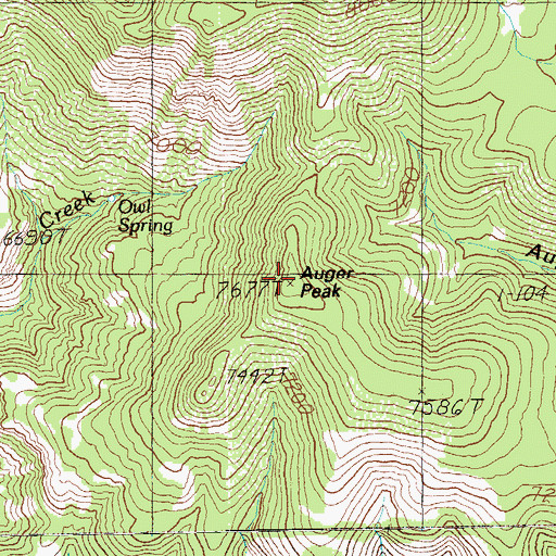 Topographic Map of Auger Peak, AZ