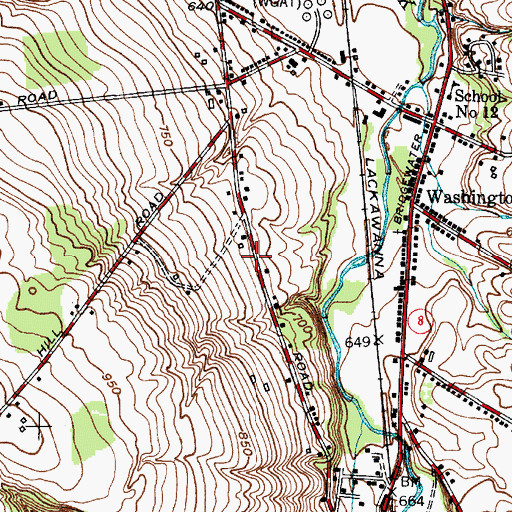 Topographic Map of Washington Mills Census Designated Place, NY