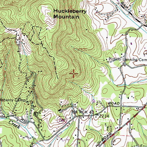 Topographic Map of Fruitland Census Designated Place, NC