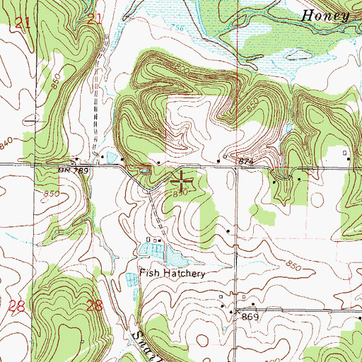 Topographic Map of Butler Census Designated Place, OK