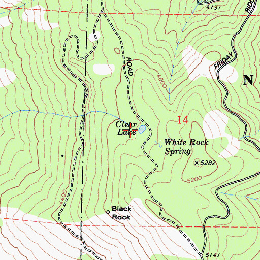 Topographic Map of Clear Lake, CA