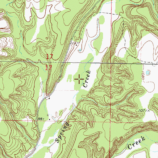 Topographic Map of Teresita Census Designated Place, OK