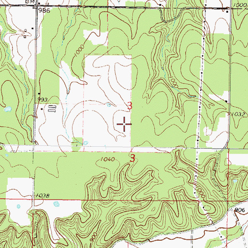 Topographic Map of White Water Census Designated Place, OK