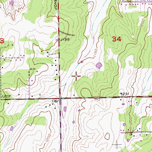 Topographic Map of Oklahoma City Southeast Division, OK