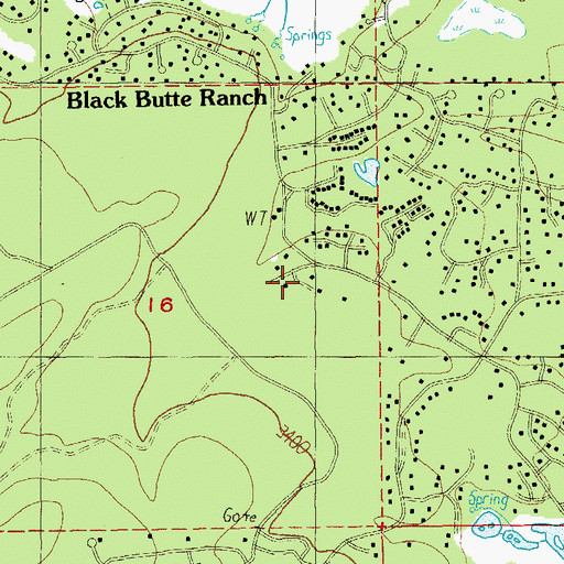 Topographic Map of Black Butte Ranch Census Designated Place, OR