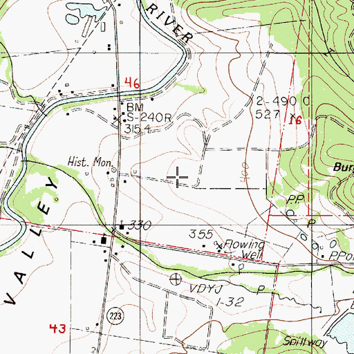 Topographic Map of Kings Valley Census Designated Place, OR