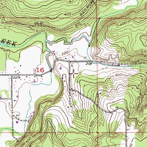 Topographic Map of Mulino Census Designated Place, OR