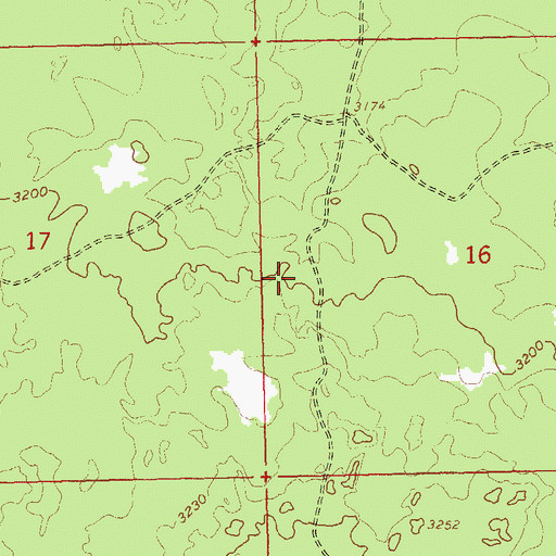 Topographic Map of Pronghorn Census Designated Place, OR