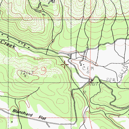 Topographic Map of Clements Ranch, CA