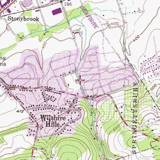Topographic Map of Stonybrook Census Designated Place, PA